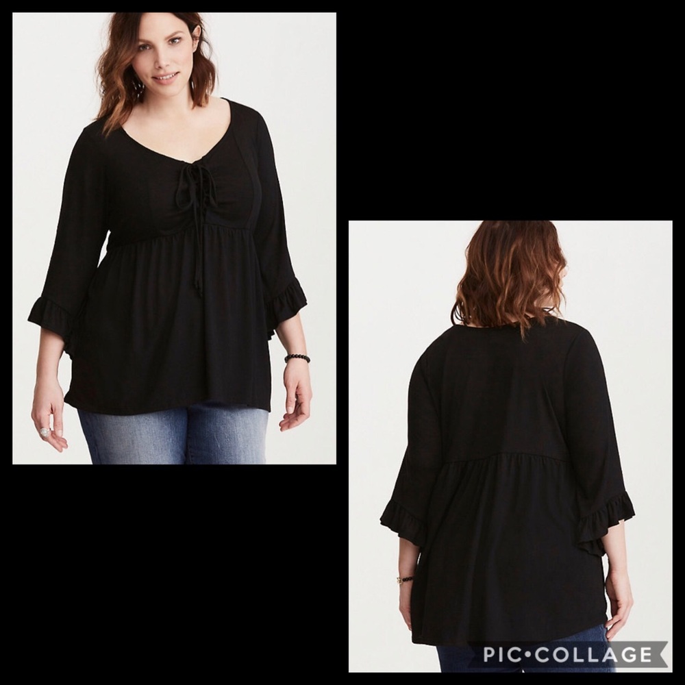 🚫SOLD🚫TORRID• bell sleeve babydoll top